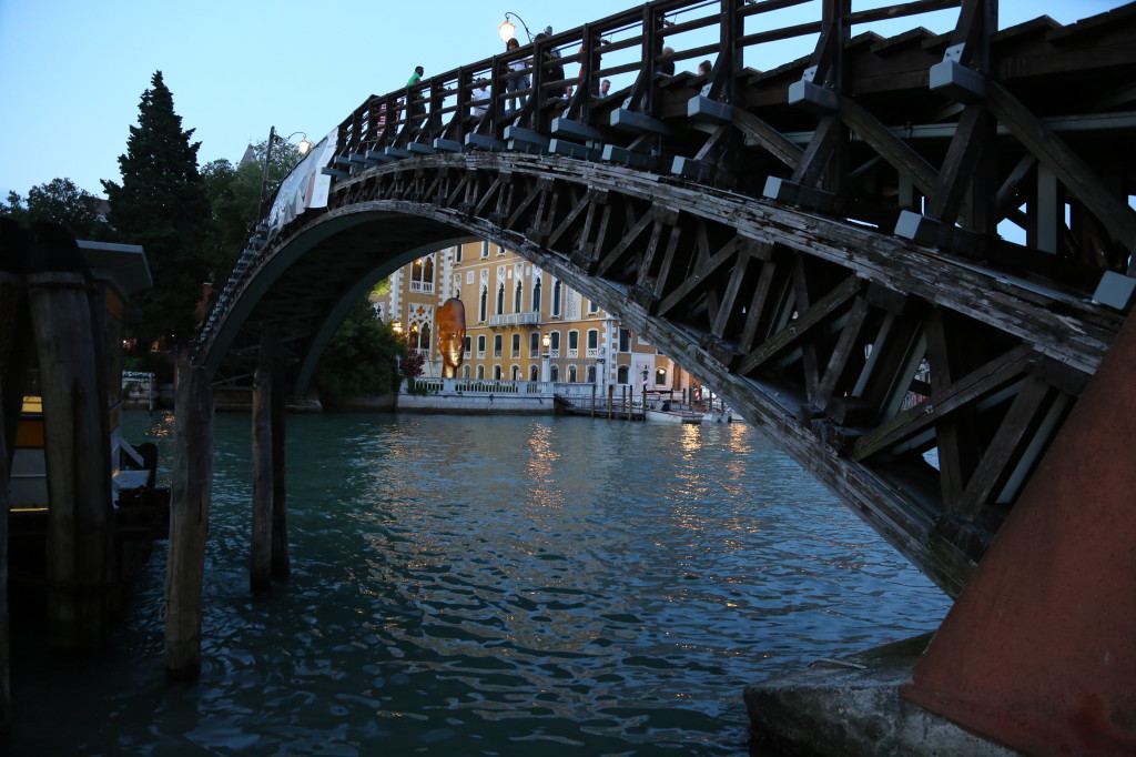 The Academia Bridge in the evening. 