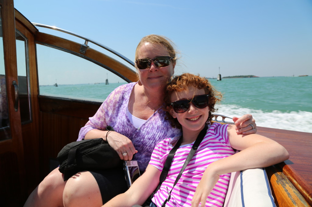 The Ladies on the boat ride out.