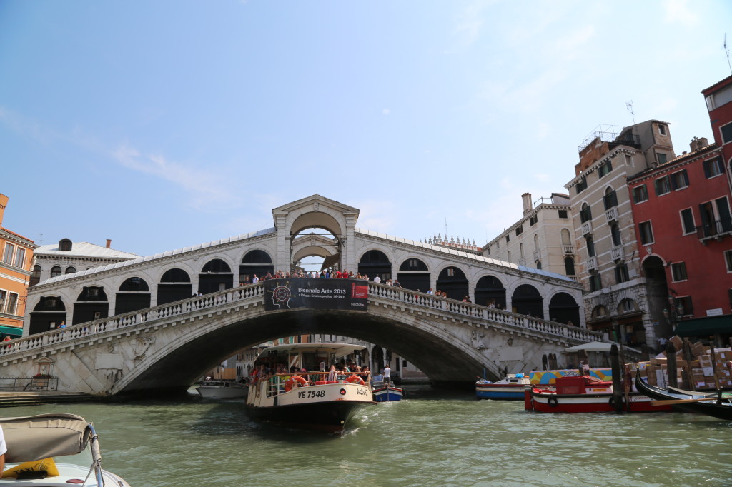 The Rialto Bridge.