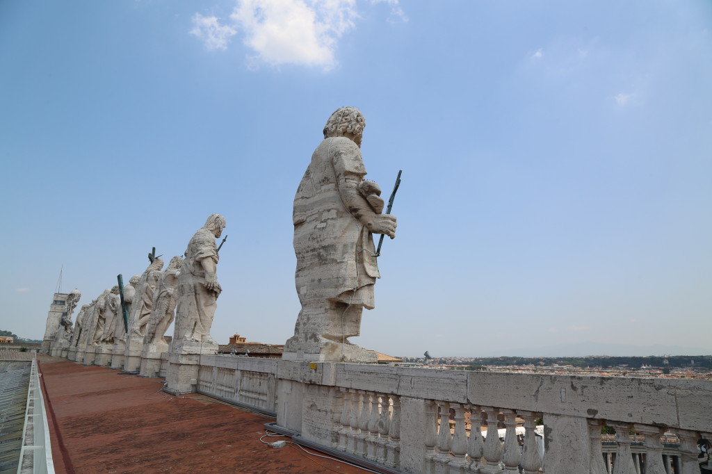 On the roof of St. Peters.