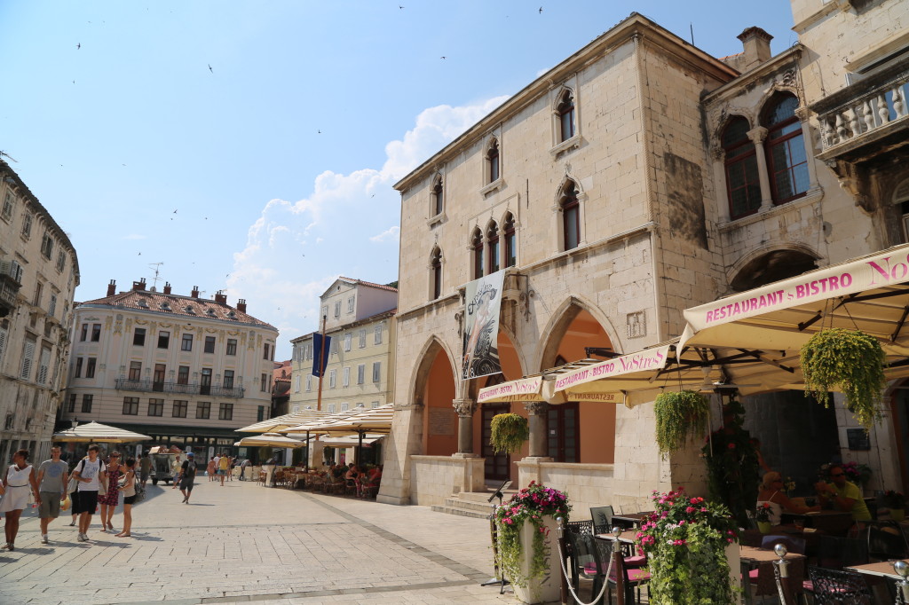 Part of the central square in Split.