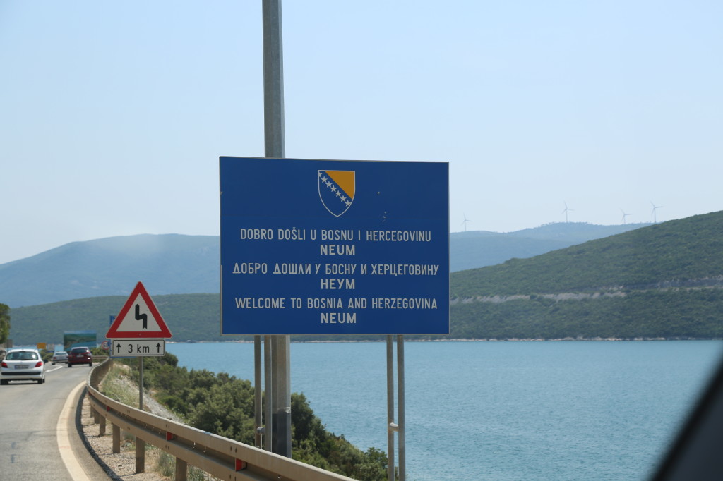 Entering Bosnia and Herzegovina.