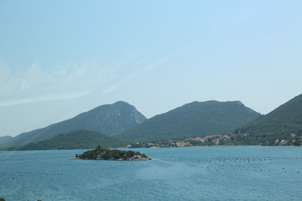 Oyster farms near Ston, Croatia.