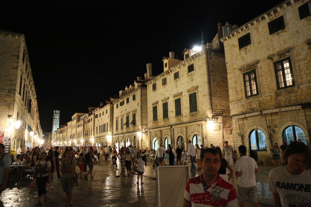 The crowds in Dubrovnik Old City.