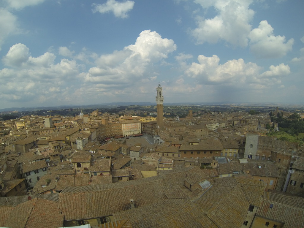 The view across Siena