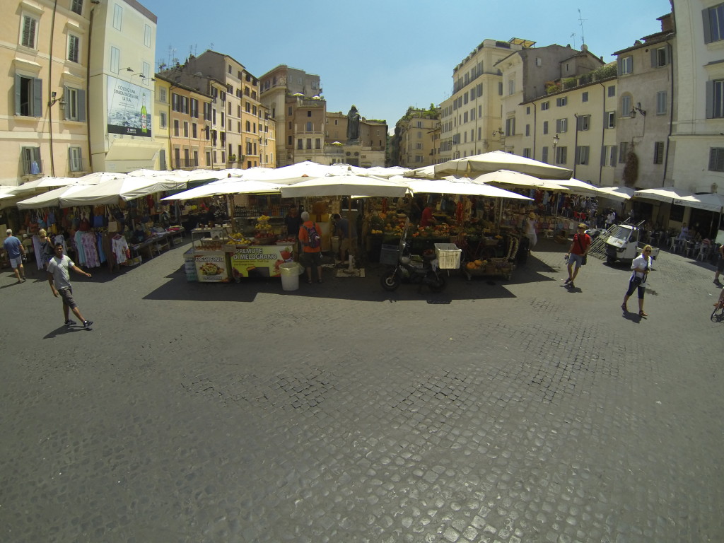 Campo de' Fiori and its market.