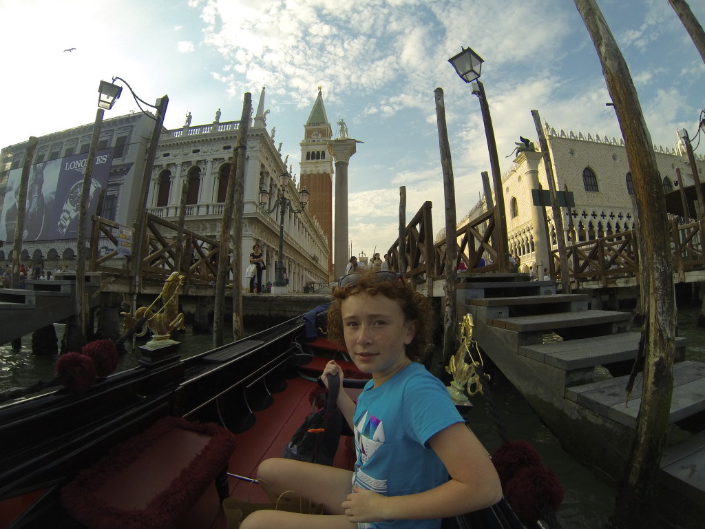 Sydney ready for her Gondola ride.