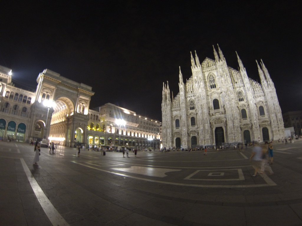 A GoPro View of the Piazza del Duomo in Milan.